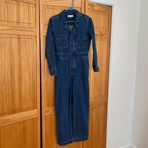 Madewell denim slim coverall jumpsuit—Stanwick wash